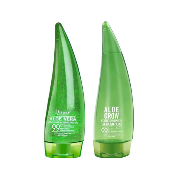 Aloe Vera Hyaluronic Acid Moisturising Gel + Aloe Vera Hair Growth Shampoo