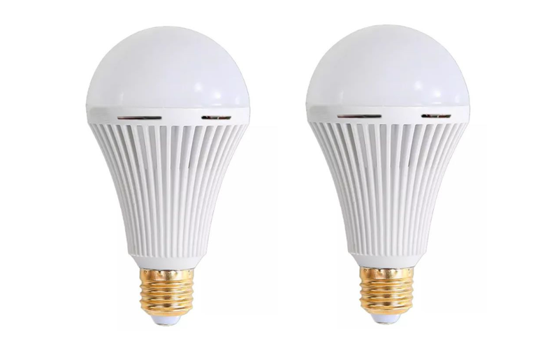 20W E27 Rechargeable Emergency LED Light Bulb - 2 Pack