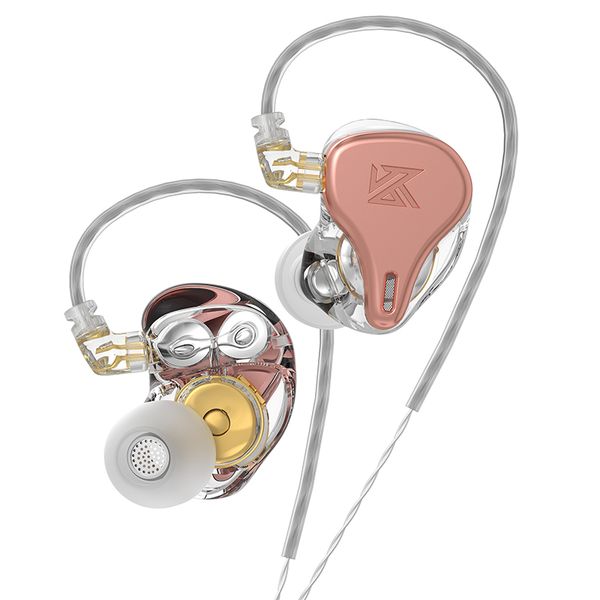 KZ x HBB 3DD DQ6S Dynamic In Ear Headphone - Rose Gold