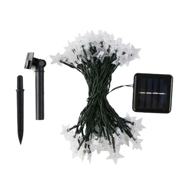 6.5M Battery Operated Twinkle Star String Lights Warm White LED Light