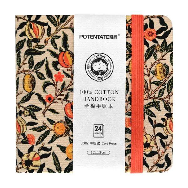 POTENTATE 300gsm 100% Cotton Cold-Pressed Watercolour Handbook F - 12x12cm