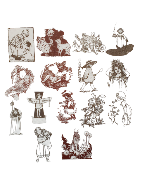 Stickers - Vintage Design, Scrapbooking, Fairytale, 32pcs