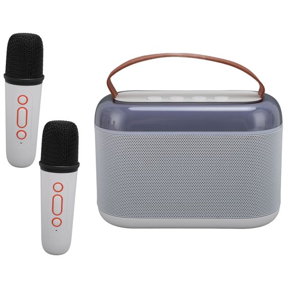 Karaoke Machine, BT5.0, 2 Mics, RGB, White