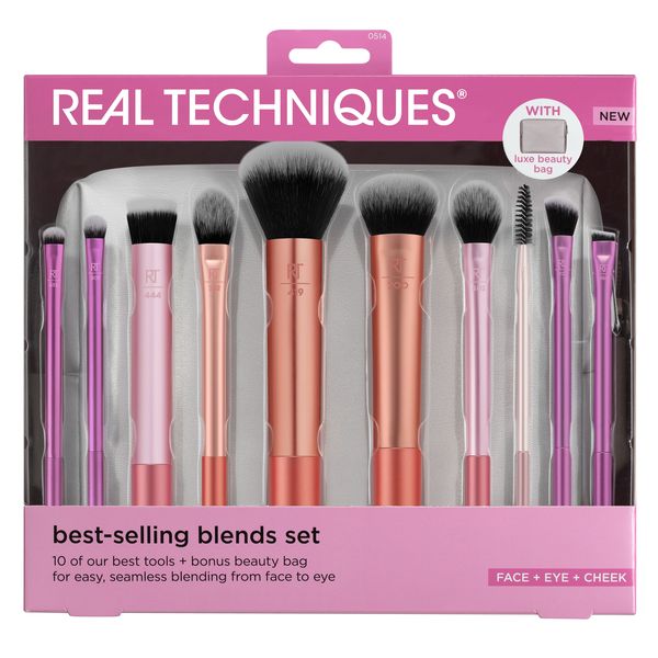 Real Techniques Best-Selling Blends Kit, 11 Makeup Piece Set