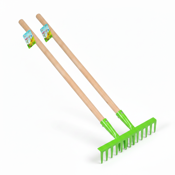 Garden Kids Metal Rake - 70cm - Colorful Children's Gardening Tool - 2 Pack