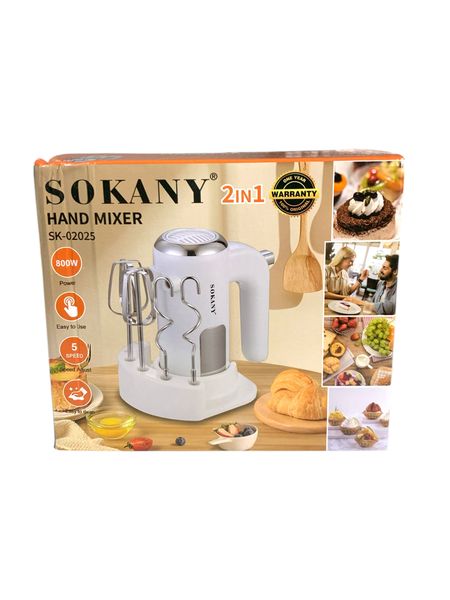 ProChef 800W Hand Mixer - 5-Speed + Turbo | Stainless Steel Attachments