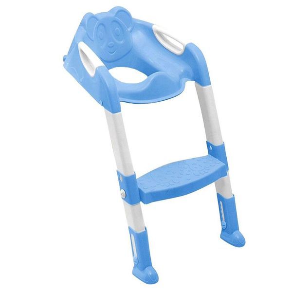 Baby Foldable Potty Toilet Seat With Adjustable Ladder - Blue