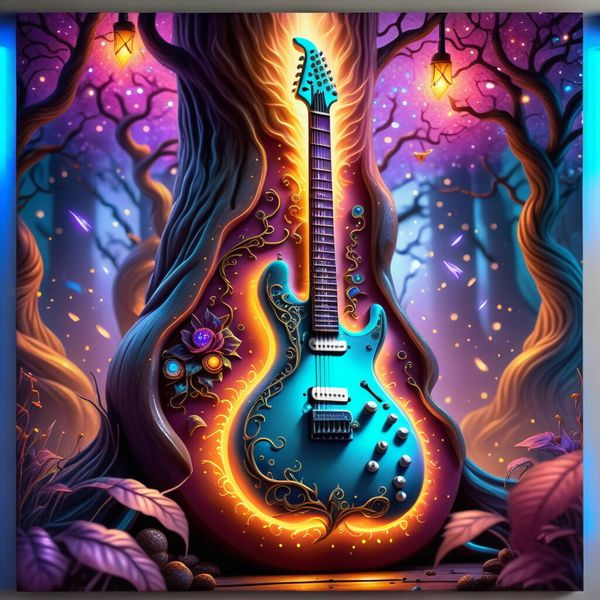 Canvas Wall Art - Guitar Fantasy 4