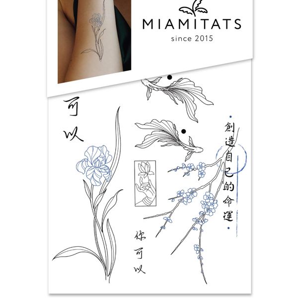 Set of Temporary Tattoos DZEN ( 8 tattoos)