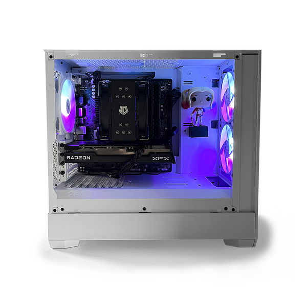 PC Style Intel Core i5 + AMD RX 6600 Windows 11 Custom Gaming PC White