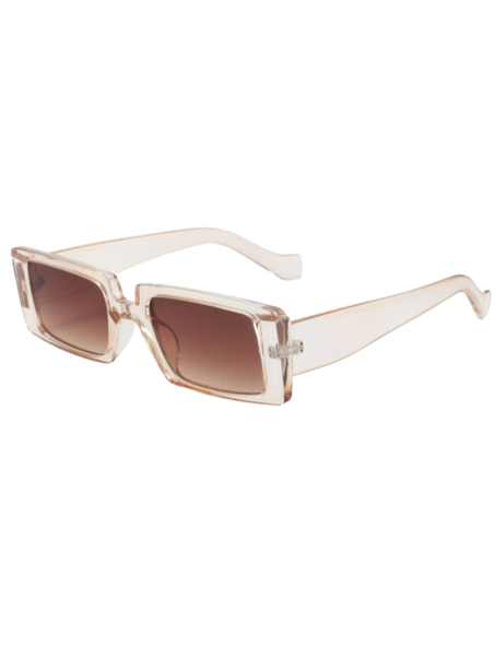 Champagne Square Frame Fashion Glasses
