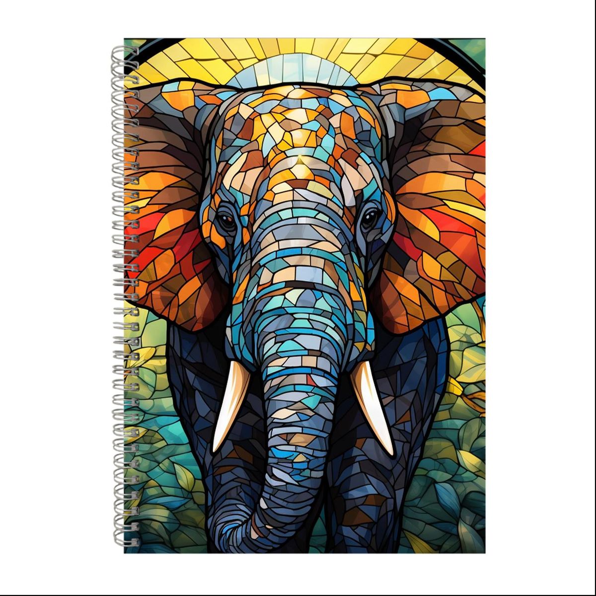 Glass Stained Elephant 5 Gift Idea A4 Notepad 239 Shop Today Get It   S Zoom.file