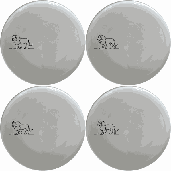 African Lion Side Plate Set of 4 - Range 4