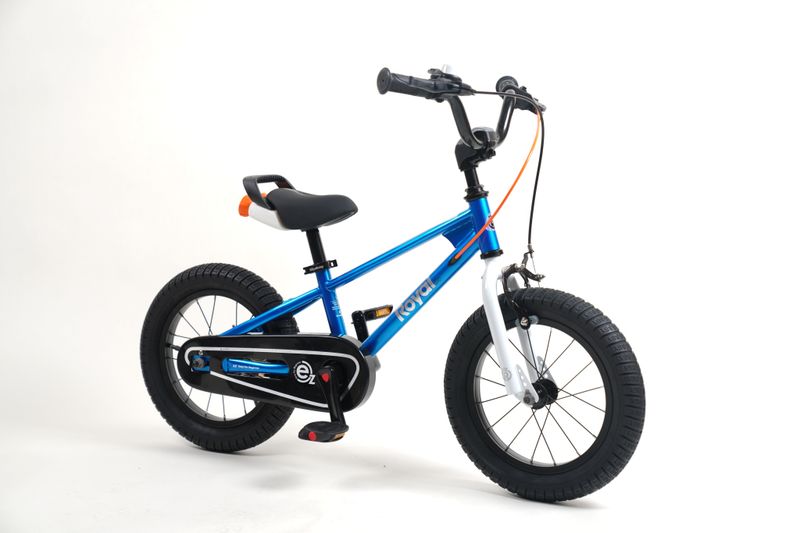 RoyalBaby Kids Bicycle 12'' EZ Blue, Ages 3-4 ,2-in-1 Balance to Pedal Bike