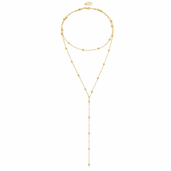 Vixen Layered Gold Beaded Necklace