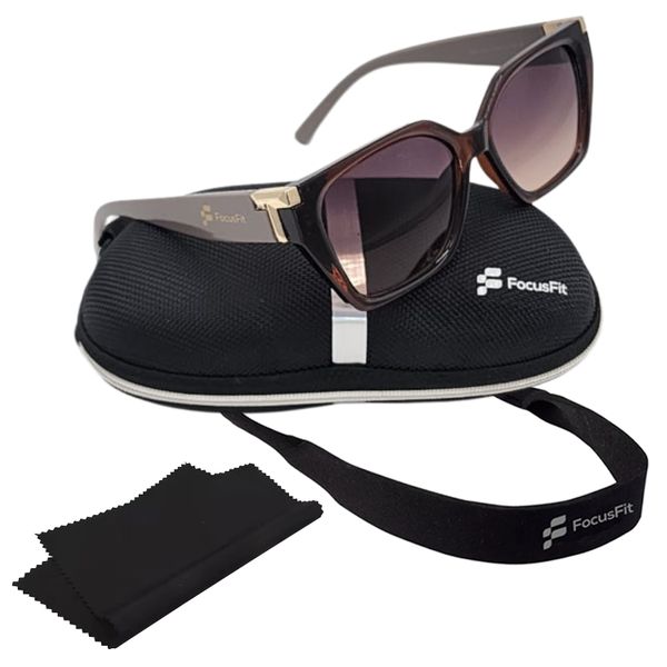 FocusFit Elegant Geometric Sunglasses with UV350 Protection 2333-TO