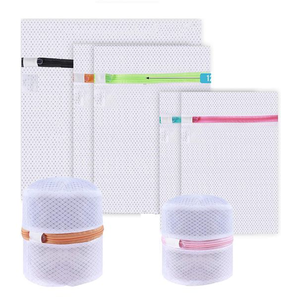 7-Piece Mesh Laundry Bags for Delicates with Premium Zipper Travel Storage Bag