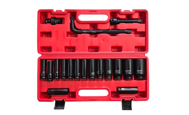 OMS 18 Piece Deep Impact Socket Set 1/2" Drive