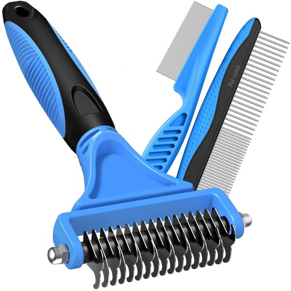Pet Grooming Rake &amp; Metal Comb &amp; Flea Comb