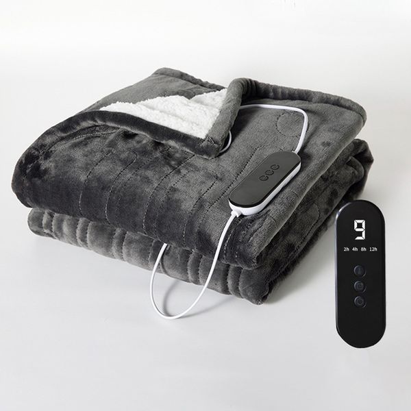 Flannel &amp; Sherpa Electric Blanket - 9 Heat Settings &amp; Timer