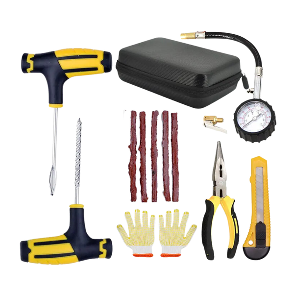 Automotive Tubeless Tyre Puncture Repair Kit (8-Piece)