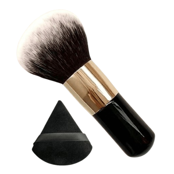 Chubby Powder Makeup Brush &amp; Powder Puff Set