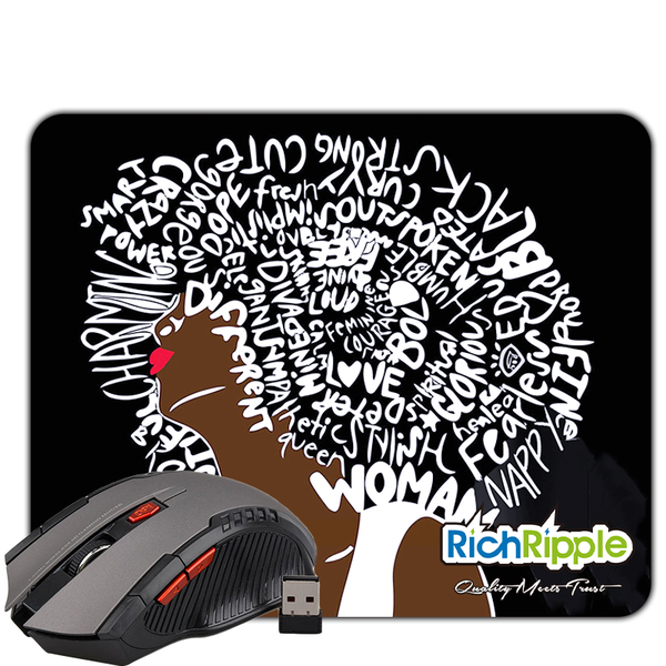 RichRipple 2.4G 3-level DPI Wireless Mouse+Unique Mouse Pad