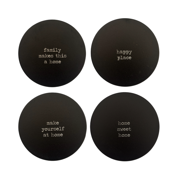 Designer Ceramic Coasters with Holder - Home Collection - Set of 4