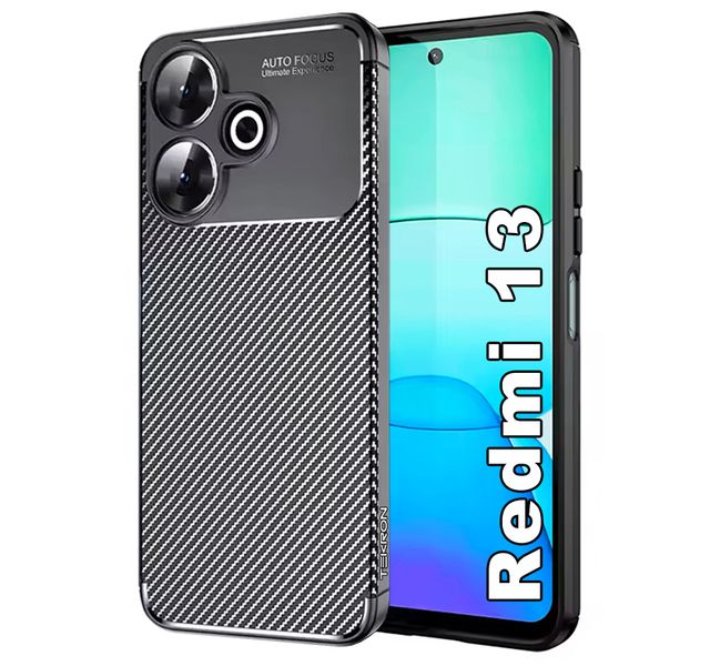 TEKRON Premium Shock Resistant Carbon Case Designed For Xiaomi Redmi 13 4G