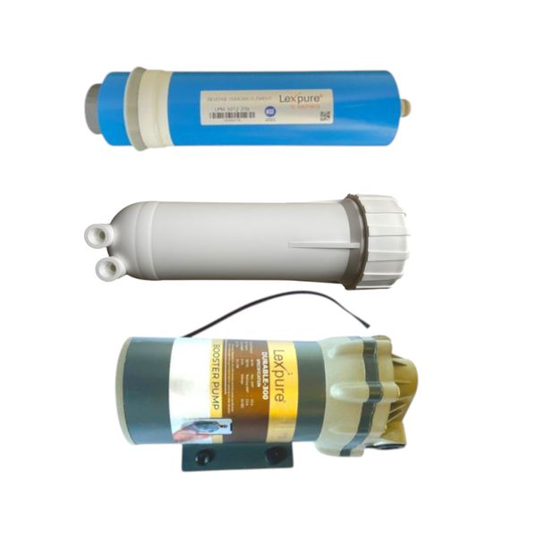Lexpure 300GPD RO Booster Pump + RO Membrane &amp; Housing Combo