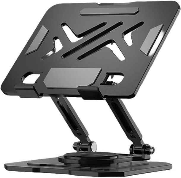 iPad Tablet Laptop Stand Holder Dual Adjustable &amp; Rotatable Carbon Steel