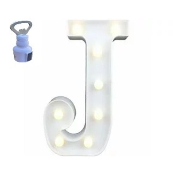 LED Letter Lights -J With A Bottle Opener