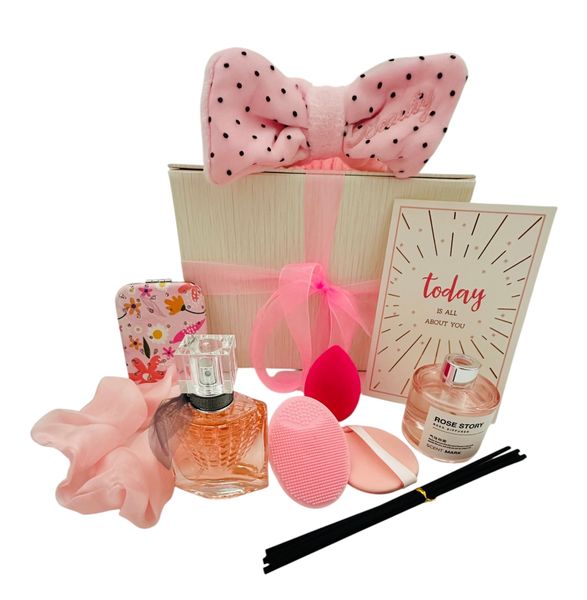 Pink Body Care Gift Set - Beauty and Self Care Accessories