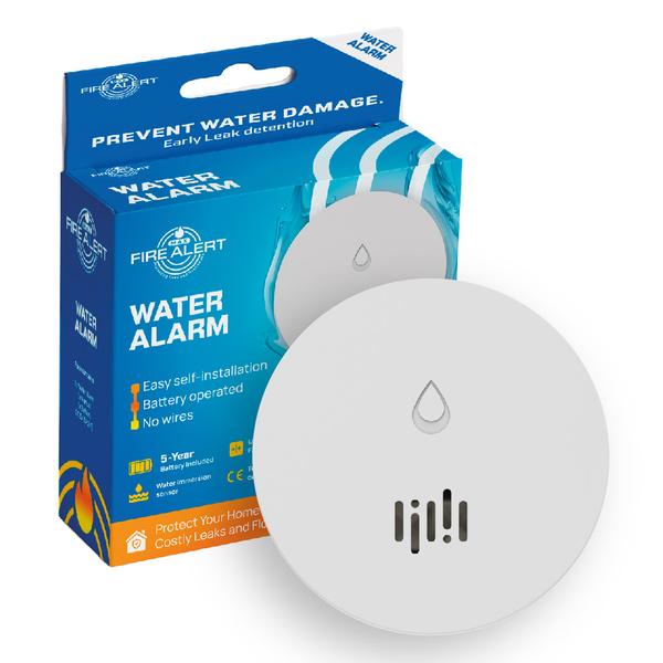 Water Alarm - 5-Year Battery Life - Leak &amp; Flood Detector