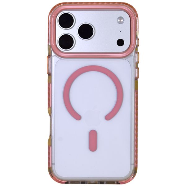 Clear Magnetic Phone Case with Pink Accents - Compatible with iPhone 17