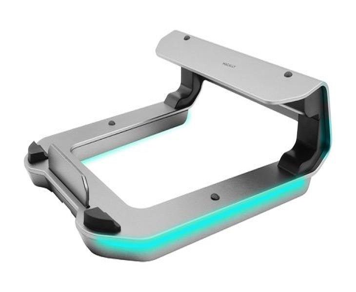 Macally Laptop stand with 4 port USB-A hub + RGB light
