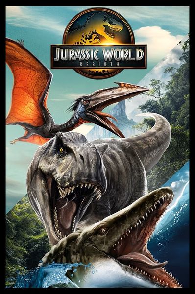 Jurassic World (Rebirth) Poster with Black Frame