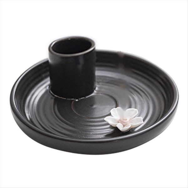 Black Icense Holder Ceramic Incense Holder Scent Wood Stand