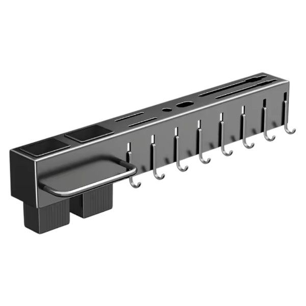Multi-Functional Stainless Steel Knife Holder &amp; Storage Rack - Dark Grey