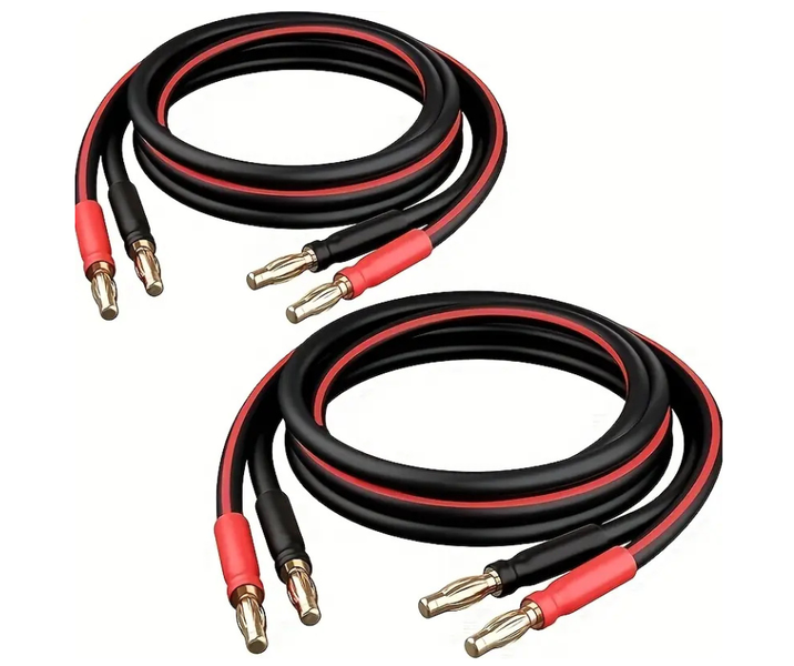 14 AWG Audio Speaker Cable with Gold plated Banana Plugs