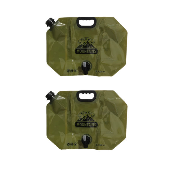 Arfast - 8L Collapsible Water Storage Bag with Handle &amp; Spout (2-Pack)