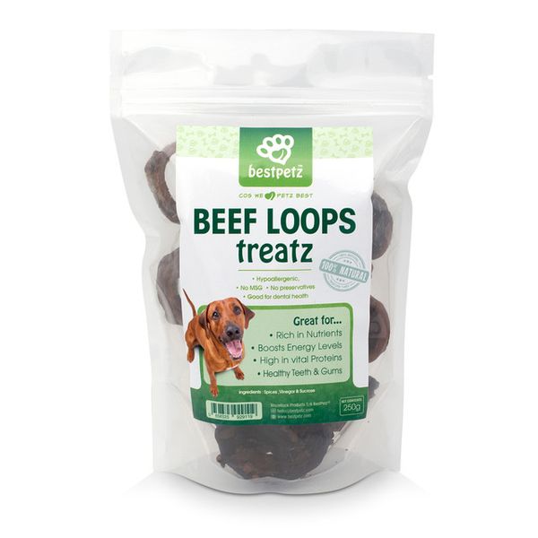 BestPetz - 100% Pure Beef Loops Chewing Treats 250g