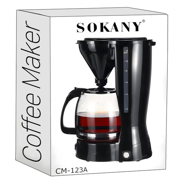 Sokany - 800W Coffee Maker 1.5L with Anti Drip Feature CM-123A