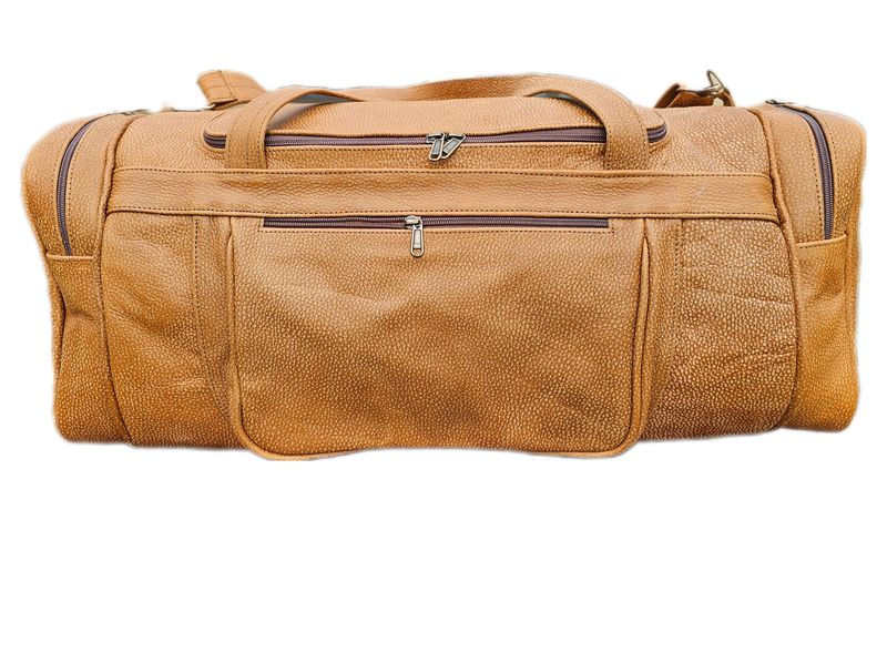 Large Tan Buffalo Leather Duffle bag / Travel bag / Weekender bag