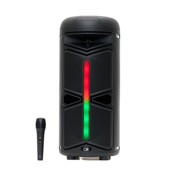 O8K Dual 4 inch Wireless RGB Lighting Speaker and Mic