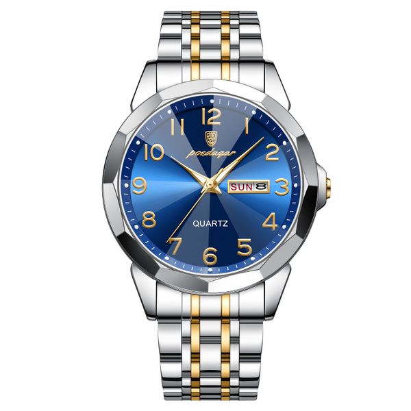 Poedagar Luminous Waterproof Luxury Stainless Men Watches
