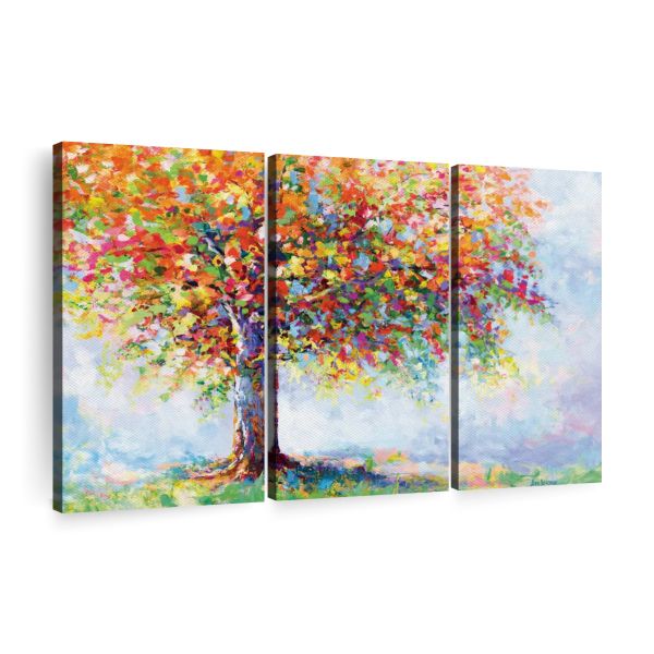 Canvas Wall Art Decor: 3-Piece Tree Of Life Canvas Print
