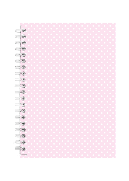 Pink Polka Dot Pattern Gift Idea Writing Book Notepad Notebook A4 505