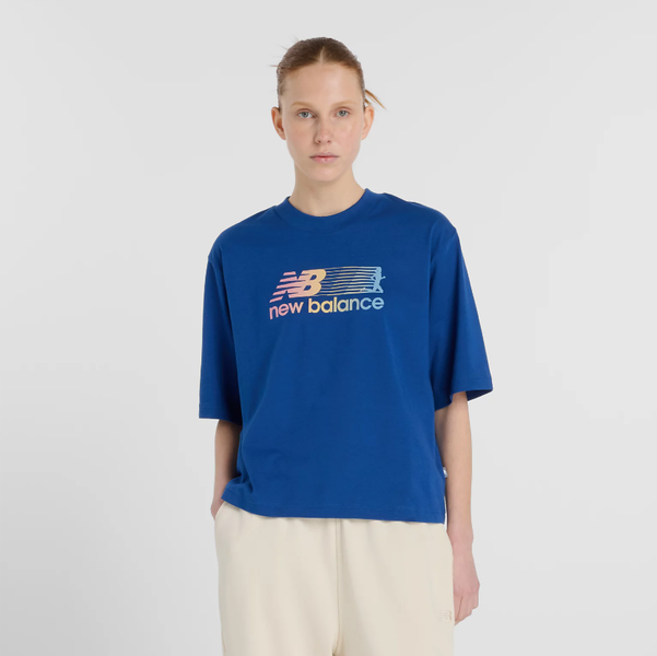 New Balance Women's Gradient Runner Tee - Galaxy Blue