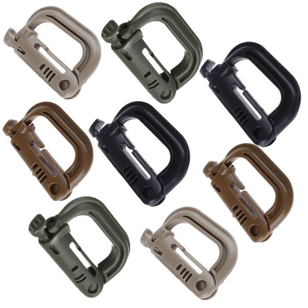 Camping Outdoor Heavy Duty Tactical Snap Clip Carabiner Set of 8 Value Pack